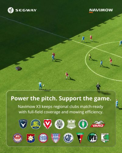 robot mowers for football pitches